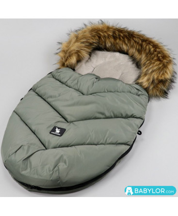 Winter cover Moose Cottonmoose for car seat and stroller (jungle green)