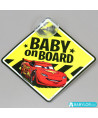 Signalétique bébé à bord ventouse Disney Cars