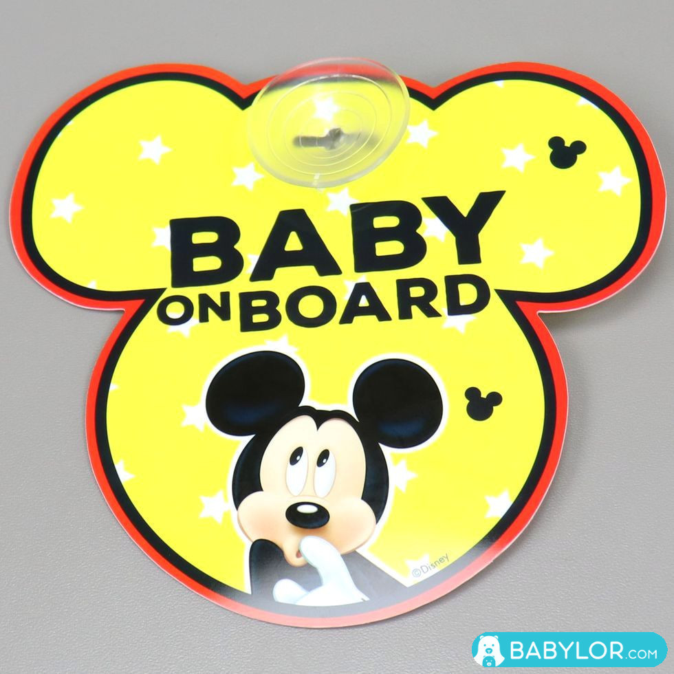 Autocollant bébé à bord à ventouse Disney Mickey